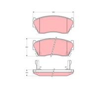 TRW Brake Pad Set GDB1012 - Disc Brake - Fits Nissan Sunny III, 100NX, Pulsar V