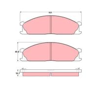 Brake pads GDB1017 TRW for NISSAN NP300 PICKUP URVAN Bus TERRANO PICK UP
