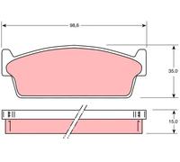 TRW GDB1021 Brake pad set