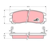 Brake pads GDB1023 TRW for MITSUBISHI CHRYSLER