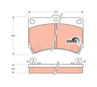 Brake pads GDB1024 TRW for MAZDA 323 S Mk IV 323 C Mk IV 323 F Mk IV 121 II