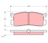 Brake pads GDB1025 TRW for MAZDA FORD USA