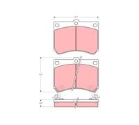 Brake pads GDB1029 TRW for MAZDA 323 S Mk IV 323 C Mk IV 323 F Mk IV 121 II