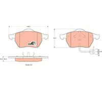 Brake pads GDB1049 TRW for AUDI VW