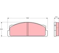 TRW GDB105 Brake pad set