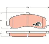 TRW GDB1059 Brake pad set