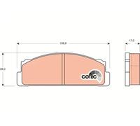Brake pads GDB106 TRW for FIAT PININFARINA SEAT ZASTAVA LANCIA AUTOBIANCHI FSO