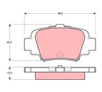 TRW Brake Pads GDB1060 For Nissan Micra K11 1992+ Rear 1.0 40kW ABS 15.5mm