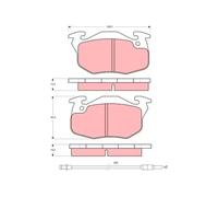 TRW GDB1079 Brake pad set