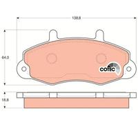 TRW Brake Pad Set GDB1084 – Disc Brake Pads for Ford Transit
