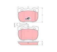 Brake pads GDB1093 TRW for LAND ROVER CARBODIES
