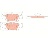 Brake pads GDB1100 TRW for BMW Z3 Roadster 3 Compact
