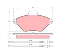 TRW GDB1102 Brake pad set