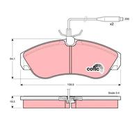 Brake pads GDB1106 TRW for PEUGEOT FIAT CITROËN