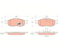 TRW GDB1107 Brake pad set