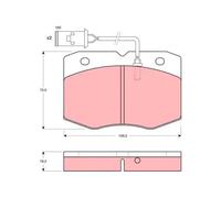 TRW GDB1111 Brake pad set