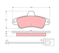 TRW GDB1112 Brake pad set