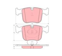 Brake pads GDB1118 TRW for BMW TOYOTA