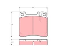 Brake pads GDB1122 TRW for MERCEDES-BENZ S-CLASS