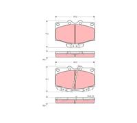 Brake pads GDB1133 TRW for TOYOTA LAND CRUISER LAND CRUISER Hardtop