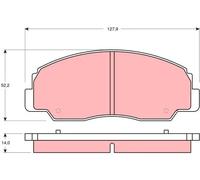 Brake pads GDB1134 TRW for DAIHATSU FOURTRAK SPORTRAK Soft Top SPORTRAK Hard Top