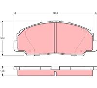 Brake pads GDB1135 TRW for DAIHATSU BERTONE