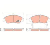 TRW GDB1164 Brake pad set