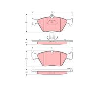 TRW Brake Pad Set GDB1166 – Disc Brake for Opel, Saab