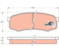 Brake pads GDB1182 TRW for TOYOTA LEXUS