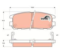 Brake pads GDB1187 TRW for OPEL ISUZU
