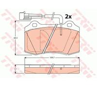 TRW GDB1191 Brake pad set