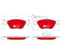 TRW GDB1212DTE Brake pad set
