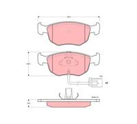 TRW GDB1213 Brake pad set