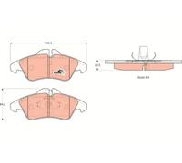 Brake pads GDB1220 TRW for MERCEDES-BENZ VW
