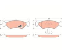 TRW GDB1221 Brake pad set