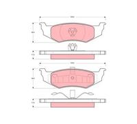 Brake pads GDB1234 TRW for CHRYSLER DODGE PLYMOUTH