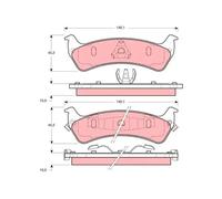 Brake pads GDB1238 TRW for JEEP GRAND CHEROKEE