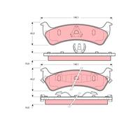 TRW Brake Pad Set GDB1238 – Rear for Jeep Grand Cherokee