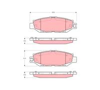 Brake pads GDB1240 TRW for LEXUS TOYOTA