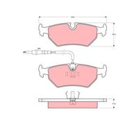 Brake pads GDB1258 TRW for PEUGEOT FIAT CITROËN