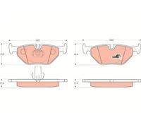 Brake pads GDB1265 TRW for BMW ALPINA