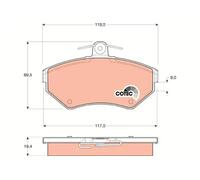 TRW Brake Pads GDB1266 - Fits Audi A4 97- (RH/F)