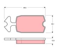 Brake pads GDB127 TRW for CITROËN 2 CV DYANE ACADIANE MEHARI