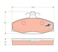 TRW Brake Pad Set GDB1280 – Disc Brake, Front for SKODA & VW