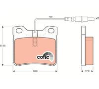Brake Pads Set Rear GDB1289 TRW A0034200020 0024204820 A0024204820 0034200020