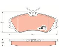 Brake pads GDB1295 TRW for CITROËN PEUGEOT