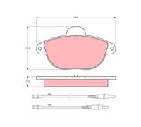 TRW GDB1301 Brake pad set