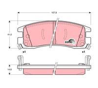 Brake pads GDB1309 TRW for OPEL CHEVROLET MEGA CADILLAC BUICK