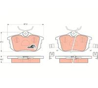 Brake pads GDB1314 TRW for MITSUBISHI VOLVO SMART PROTON