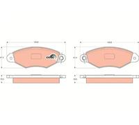 TRW Disc Brake Pads GDB1321 for Renault / Citroen Kangoo Express FC0 1 K9K 716 - Front Set